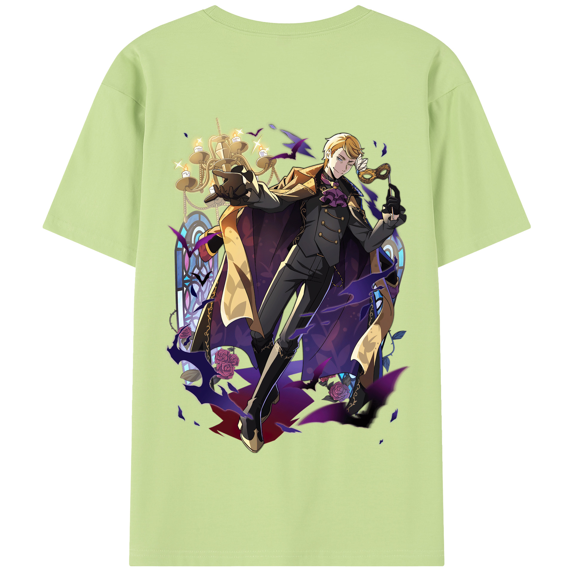（画像用） 文豪ストレイドッグス Bungo Stray Dogs 綿100％半袖Tシャツ（背面プリント）
